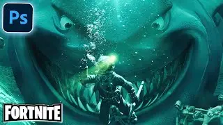 DEEP SEA DESTROYER (FORTNITE) | SpeedArt (Photoshop)