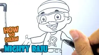 How to Draw Mighty Raju | Drawing Easy Step by Step
