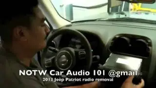 как снять заводскую магнитолу Jeep Patriot 2013 года