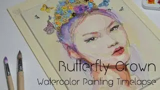 Butterfly Crown | Watercolor Speed Painting | SERAP &Ouml;NEY&trade;