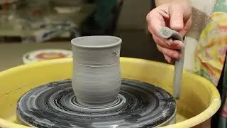 This tutorial will show you how to make a victorian mug on the potter's wheel with sculpted flowers.