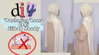 Transform an old pashmina into a hooded hijab | DIY hooded shawl