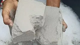ASMR very soft sand and pure cement🌪 silky smooth dipping crumble in lots of water💧💦💧💦💧💦 paste play