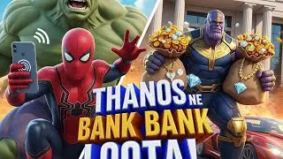 THANOS ROBBED AN BANK !! | See how Spider-Man and hulk saved marine drive area | short 1min story|&bull;|