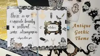 October Antique Gothic Bullet Journal Setup