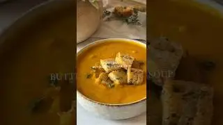 Butternut Squash Soup 🤤 a nutritious & easy recipe for fall. Dairy-free, sheet pan soup. Enjoy! 🧡