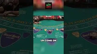 Blackjack Chaos: Losing Doubles at Hard Rock Casino! #shorts