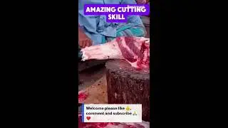 Skillful Meat Chopping #ASMR #satisfying #soothing #viral #amazing #butcher