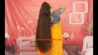 Beautiful Lila Showing Her Sensational Long Hair Very Attractively