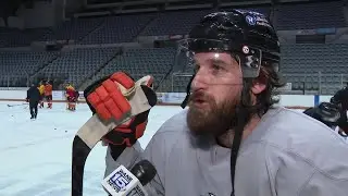 Komets forward Alex Aleardi practice interview 10/16/2024