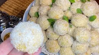 #marokkaanse  kokoskoekjes /حلوى   ريشبوند بدون زبدة  هشيشة تذوب في الفم بمكونات بسيطة