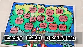 G20 Drawing | G20 Poster | G20 India Logo Drawing | Poster On G20 | One Earth One Family One Future
