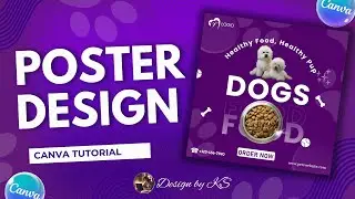 Stunning Pet Food Poster Design in Canva | Canva Tutorial