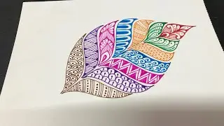 Leaf mandala art #mandalaart #colourfulmandalaart #mandalatutorial #mandalaartforbeginners 