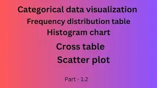 Cross Table, Frequency Distribution Table, Categorical data visualization