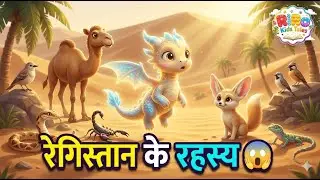 रेगिस्तान (Desert) के जिंदा रहस्य 🏜️  | Desert Fun Facts Kids Hindi | RiRo Kids Tales #desertsafari
