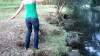 Slippery attempt in heels