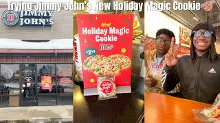Capmas Day 3 🎄🎥 (trying jimmys John&rsquo;s new holiday magic cookie🍪)