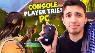 CONSOLE PLAYER TRIES PC FORTNITE FOR FIRST TIME - FORTNITE BATTLE ROYALE