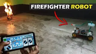 Arduino Bluetooth Controlled Firefighting Robot with Water Spraying System