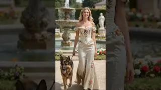世界小姐选美：德国小姐和德国牧羊犬 Miss World Pageant: Miss Germany and a German Shepherd