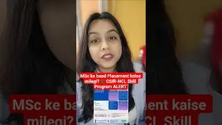 MSc ke baad Placement kaise milegi?💼 CSIR-NCL Skill Program ALERT#viral #msc #csir #skills #science