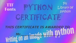 Writing on an image with python.