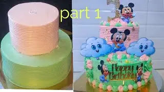 2 kg 2 tier strawberry cake (part 1)