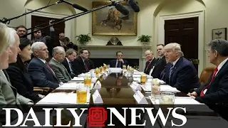 President Trump Insults Sen Warren At &lsquo;Awkward&rsquo; White House Meeting