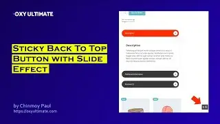Sticky Back To Top Button with Slide Effect