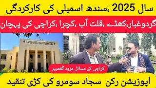 PTI MPA Sajad Soomro Exposes Sindh Assembly Performance 2025 | Strong Criticism on PPP Govt| Karachi