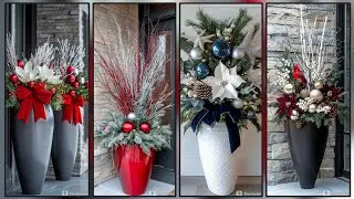 Elegant Winter OutdoorPlanters for the HolidaySeason