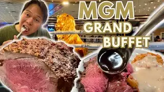 The Best Prime Rib in Las Vegas!? MGM Grand Buffet Brunch for $27!!!