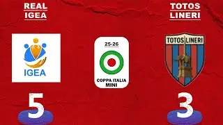 HIGHLIGHTS| QUARTI - MINI COPPA ITALIA - I PRO| REAL IGEA 5-3 TOTOS LINERI