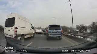 Almaty road trip. Проспект Рыскулова. 21 января 2025 #kazakhstan #roads #almaty