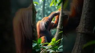like, follow, and comment #animals #shorts #shortvideo #earth #naturalenvironment #orangutanlife