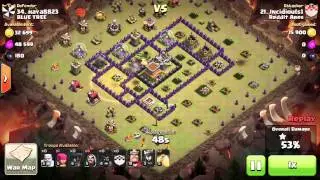 TH8 HoLoWiWi Hogrider Balloon Wizard Witch 3 star reference attack