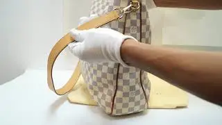 E4791 Louis Vuitton Soffi Satchel White Damier Azur Canvas Hobo REVIEW |PRE-OWNED