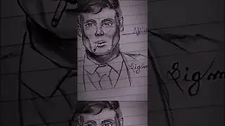 drawing sigma face of Patrick Bateman #shortvideo #shorts #sigma #viralvideo #attitude