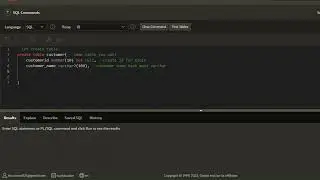 Create Table Oracle apex SQL