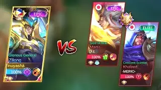 ZILONG VS STRONGEST FIGHTERS MARTIS&KHALEED!🔥INTENSE BATTLE - MLBB