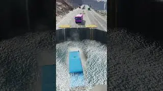 Bus vs water pit  #beamngdrive