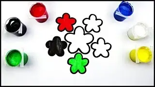Learning Colors for Children with Coloring Book of Flower - Kids Painting Colorful Flowers