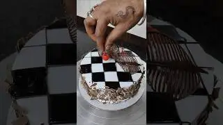 New design black forest cake 😍 decoration ideas #blackforestcake #shorts #youtubeshorts #viralvideo