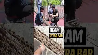 ✅Top Extra Bars in Beam #viral #cad #site#civil