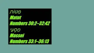 Parsha 101 - Book of Numbers: Parshas Matos-Massei