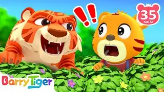 Crazy Jungle Animals Coming! 🎉 | Sing & Roar Along with Fun Animal Songs | BarryTiger Nursery Rhymes