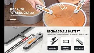 ThermoPro TP610 Dual Food Thermometers with Foldable & Long Wired Probes