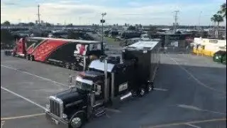 Monster Energy Haulers Cruising in to Daytona International Speedway for the coke zero 400 2018