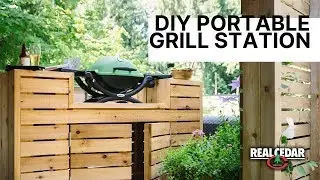 DIY Portable Outdoor Grill Station and Bar Combo